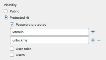 Password protected category