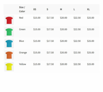 WooCommerce Bulk Variations price only matrix disable purchasing