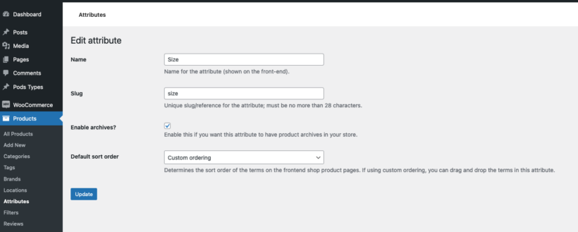 Re-order WooCommerce attribute filter