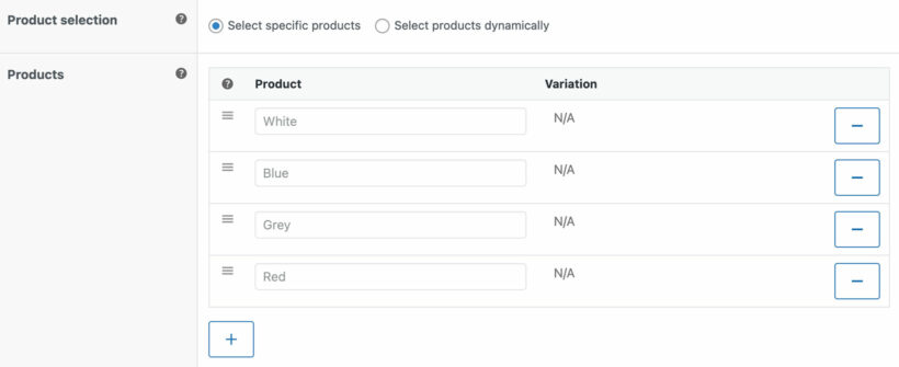 WooCommerce select products to appear as related add-ons