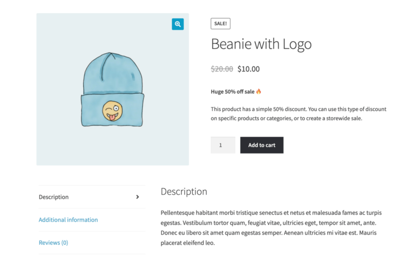WooCommerce Discount Manager simple discount sale price