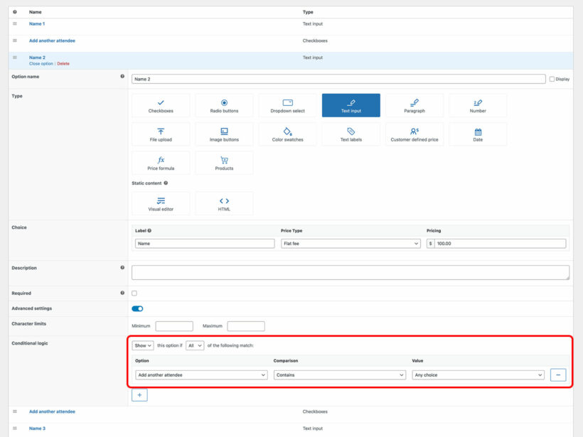 Repeater Fields WooCommerce